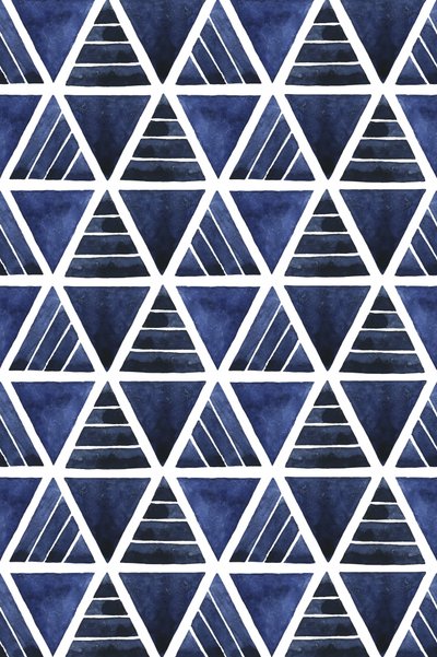 Indigo Triangle Pattern by Fun Qui