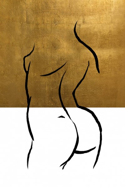 Minimalist Gold Nude by Fun Qui