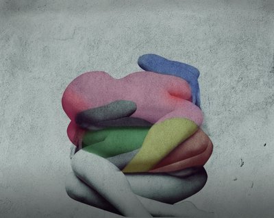 Colorful Abstract Embrace by Fuyuki Hattori
