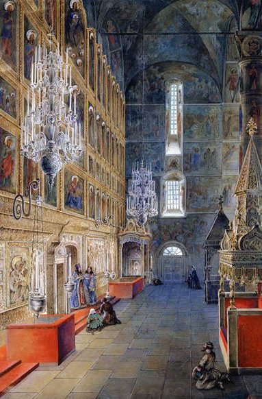Interior of the Assumption Cathedral of the Moscow Kremlin, 1819 by Fyodor Alexeyev