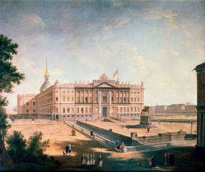 View of the Michael Palace and the Connetable Square, St Petersburg by Fyodor Yakovlevich Alexeev