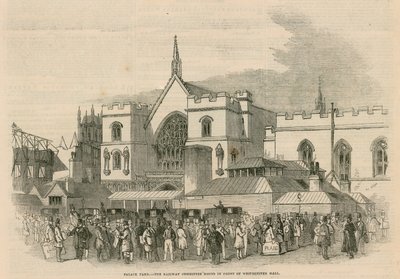 Palace Yard, the Railway Committee Rooms in front of Westminster Hall by G.F. Sargent
