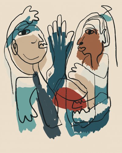 Abstract Human Connection by GIovanna Gil Alves