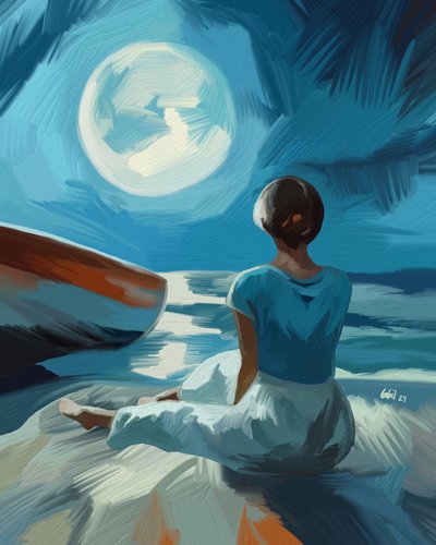 Woman Under Moonlight by GIovanna Gil Alves