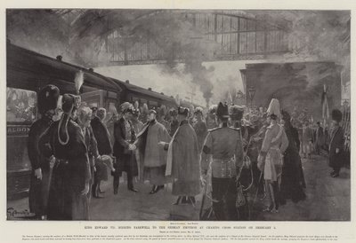 King Edward VII Bidding Farewell to the German Emperor at Charing Cross Station on 5 February by G.S. Amato