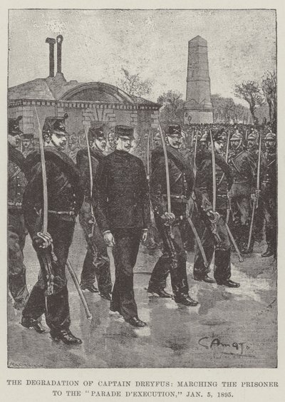 The Degradation of Captain Dreyfus, Marching the Prisoner to the Parade d