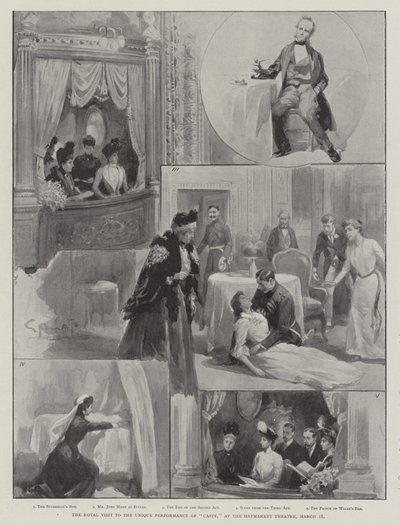 The Royal Visit to the Unique Performance of Caste, at the Haymarket Theatre, 18 March by G.S. Amato