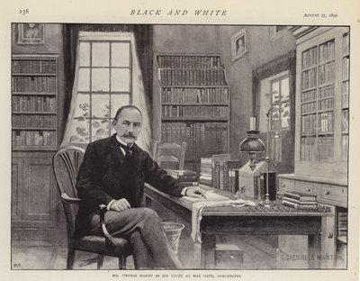 Thomas Hardy in his study at Max Gate, Dorchester by G. Grenville Manton