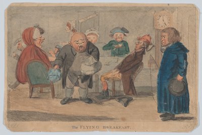 The Flying Breakfast, or Contents of a Night Coach, March 9, 1792 by G L S