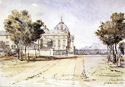 View of the Ecole Militaire in Paris by G. Rolais
