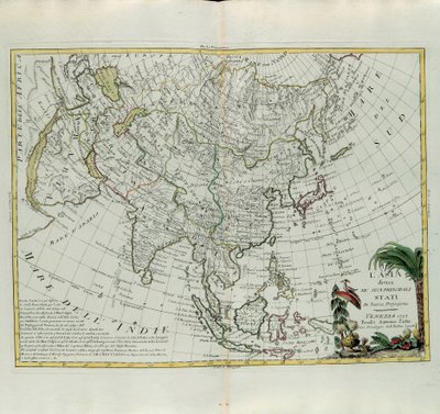 Asia divided into its main states by G. Zuliani