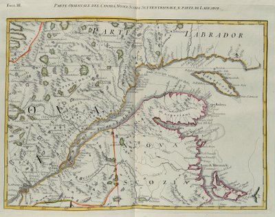 Eastern Part of Canada, Northern Nova Scotia and Part of Labrador, Engraving by G. Zuliani by G. Zuliani