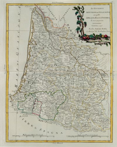 Governances of Guyenne and Guascogne with Bearn and Lower Navarre by G. Zuliani