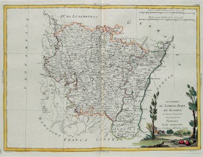 Governances of Lorraine, Barr and Alsace, engraving by G. Zuliani from 