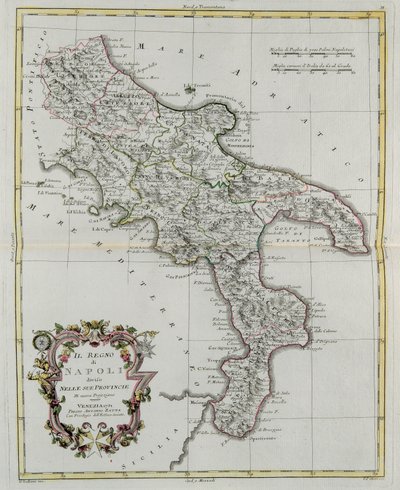Kingdom of Naples, engraving by G. Zuliani from 