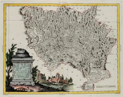 Territory of Florence, engraving by G. Zuliani from 