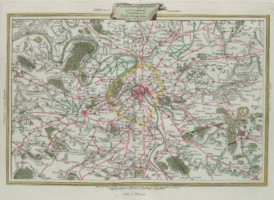 Outline of Paris, Governances of France and Orleans by G. Zuliani