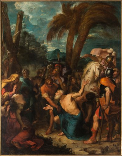 Saint Andrew Tartling with Joy at the Sight of His Torment by Gabriel (1630 1704) Blanchard