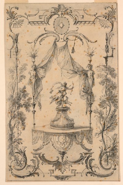 Design for Wall Panel on Theme of Diana by Gabriel Huquier