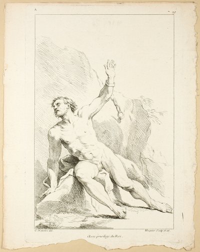 Figure, from Premier livre de figures d’Academies gravées en Partie par les Professeurs de l’ Académie Royale by Gabriel Huquier