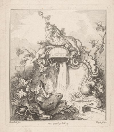 Fountain with panther (series title) by Gabriel Huquier
