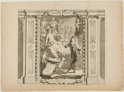 Italian Theatre, frontispiece to the Book of Comic Scenes by Gabriel Huquier
