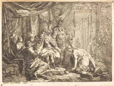 Reconciliation of Absalom and David by Gabriel Jacques de Saint Aubin