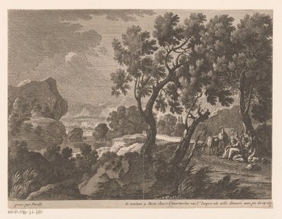 Landscape with Rest on the Flight into Egypt Landscapes with Scenes from the Life of Christ (title on object) by Gabriel Perelle