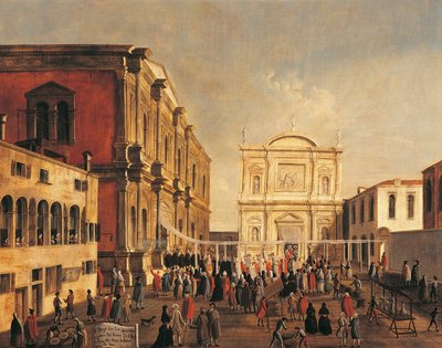 Doge of Venice and Signoria by Church of San Rocco on Saint