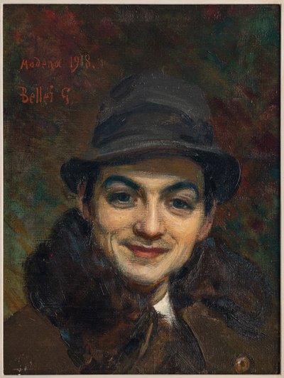 Portrait of the sculptor Zelindo Bonacini by Gaetano Bellei