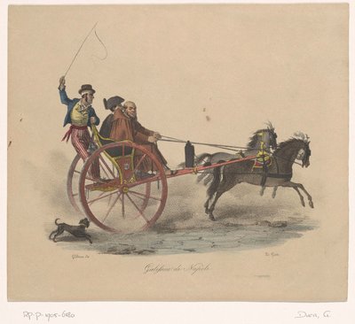 Three Men in a Carriage by Gaetano Dura