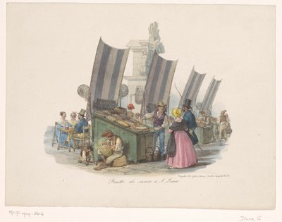 Seafood Stall at Market by Gaetano Dura
