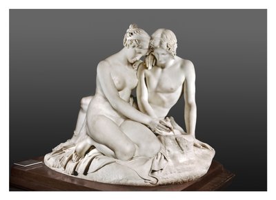 Angelica and Medoro carving their names on a tree by Gaetano Matteo Monti