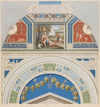 Lunette and Vault Field with Adam and Eve at Work by Gaetano Savorelli