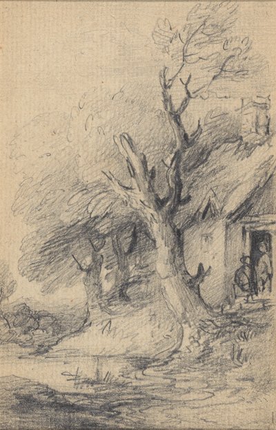 Cottage and Trees by Gainsborough Dupont