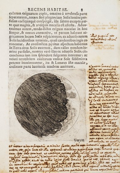 Sidereus Nuncius (Starry Messenger) with Drawings of the Phases and Surface of the Moon by Galileo Galilei