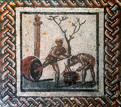 Jar poistering scene. (mosaic, end 2nd, beginning of 3rd century) by Gallo Roman