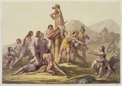 Peruvian Indians Making a Sacrifice, from 