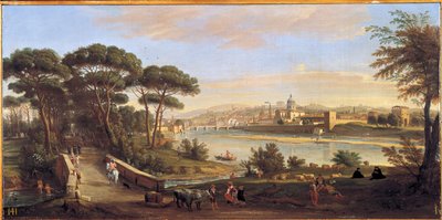 View of the Oltrarno in Florence from the Cascine by Gaspar van (1653-1736) Wittel