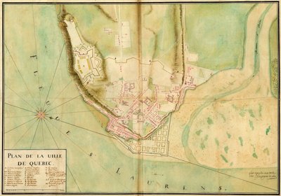 Plan of the City of Quebec, 1727 by Gaspard Joseph Chaussegros de Léry