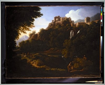 Landscape - A Waterfall in the Roman Campagna by Gaspard Poussin Dughet
