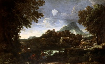 Landscape with Rinaldo and Armida by Gaspard Poussin Dughet