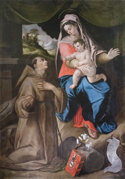 Madonna with Child and St Anthony of Padua by Gaspare Gasparini