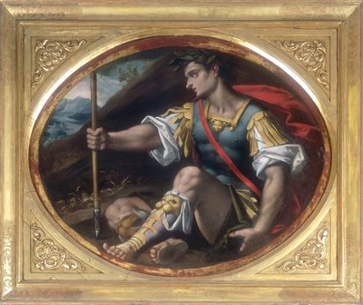 Leader with laurels holding a lance, work by Gaspare Venturini, conserved at the Galleria Estense in Modena by Gaspare Venturini