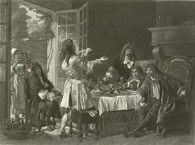A Dinner at the House of Moliere at Anteuil by Gaston Melingue