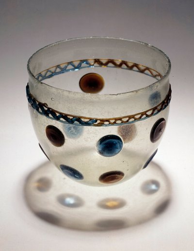 Gaulish Art: Glass Cup with Colored Tablets by Gaulish Gaulish