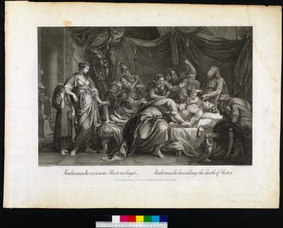 Andromache Bewailing the Death of Hector, Engraved by Domenico Cunego by Gavin after Hamilton