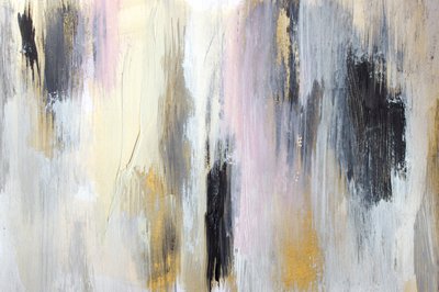 Blush Gold Vertical Abstract by Gemma Bardot