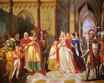 Tancred sending Constance of Hauteville back to her husband Henry IV, by Gennaro Maldarelli, Italy by Gennaro Maldarelli