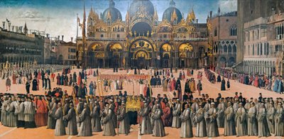 Procession in the Piazza San Marco in Venice by Gentile Bellini